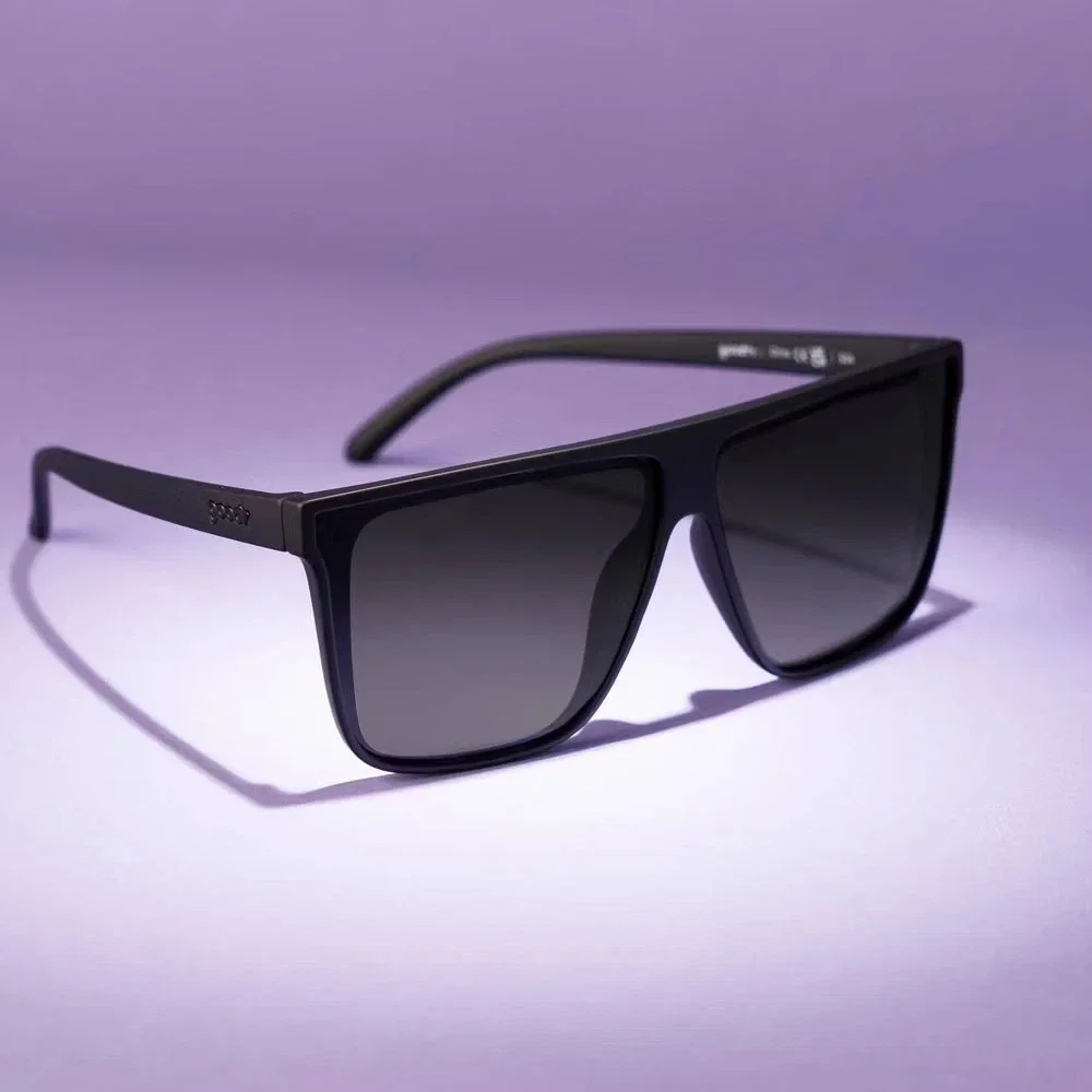 goodr Adult Fashion Week Dropout Plastic Square Sunglasses - Black
